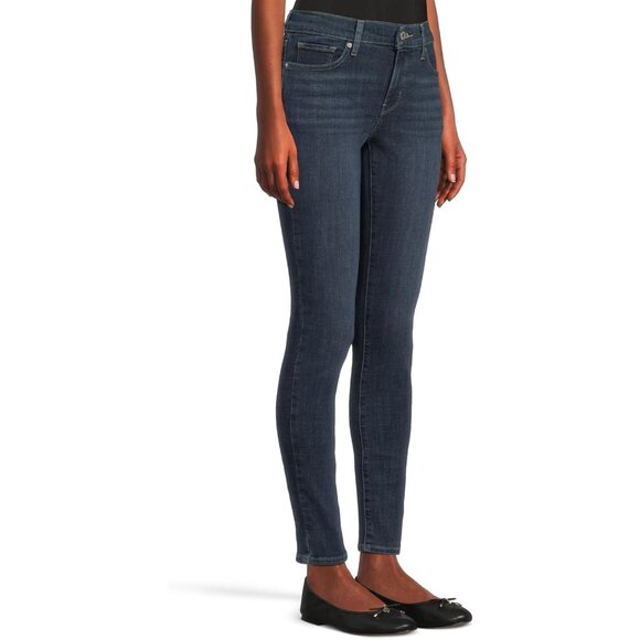 Women's 311 Shaping Skinny Jeans Plus Size Dark Indigo Slim Fit Tummy-Control - Picture 2 of 6